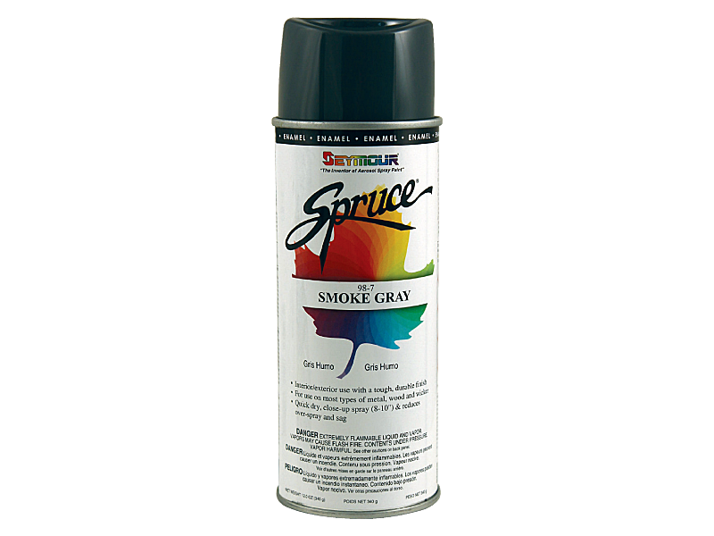 Seymour Spruce Spray Paint Universal Black 16oz Can
