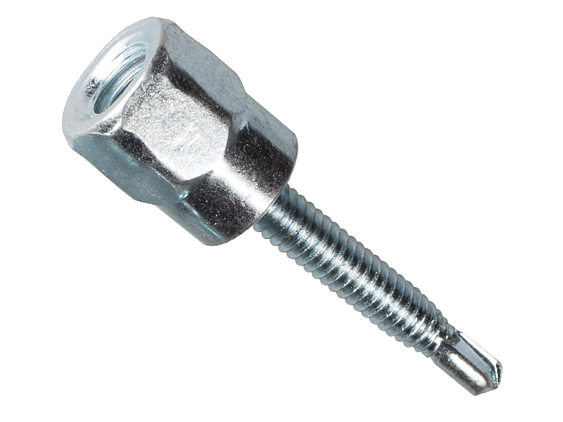 1/4-20 x 1 Metal Vertical Mt Rod Hanger for 1/4-20 Threaded Rod #3 Drill Point - Use RND62 Driver