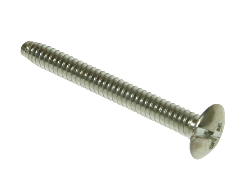 6-32 x 3/4 Truss Combo Lead Point Recpt Scr USA Made - Zinc