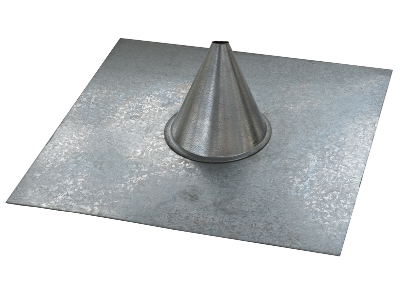 Shingle Base Roof Jack, 3/4 in. pipe size, Flanged roof flange, 1 per pack, galvanized finish