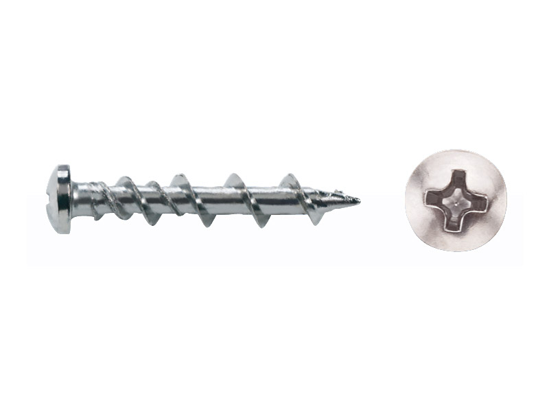 Wall Dog, Power(R), Pan Head Anchor, 1-1/2 in. length, 3/16 in. drill size, Self Drill, Corkscrew point type, Carbon Steel material, Bronze finish, Phillips drive type, 100 per pack
