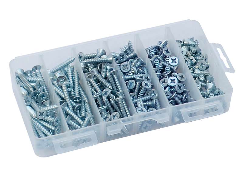 #10  Flat Head Phillips Tapping Screw Kit - Zinc