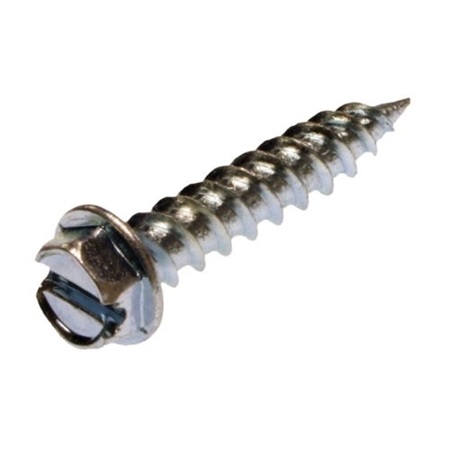 #8 x 1-1/2 Hex (1/4) Hd Slot SHARP POINT Zinc u/m 5,000