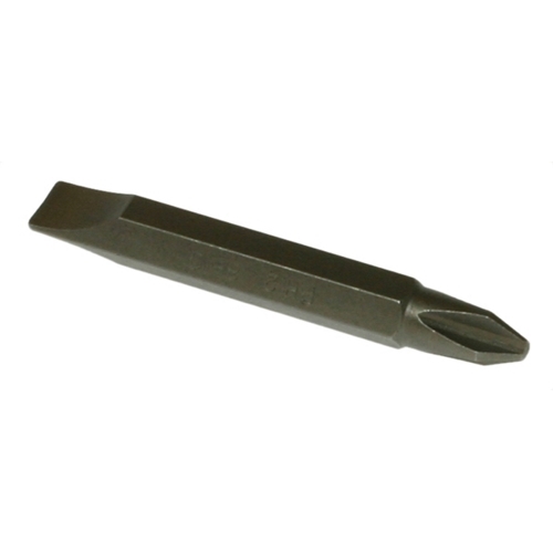 Phillips Slotted Double Ended Bit, Hex shank shape, #2 tip size, 1-1/2 in. length, 2 per pack