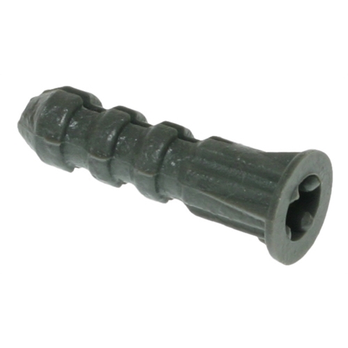Plastic Anchor, 3/16 in. Size, 7/8 in. length, #6-8 screw size, 100 per pack, Gray