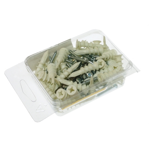 Nylon Wall Anchor, #6 screw size, Phillips drive type, 50 per box