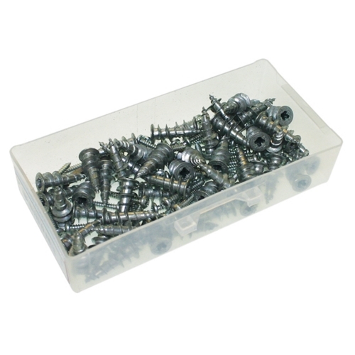 Zinc Wall Anchor, #8 diameter, 1-1/4 in. length, Pan head, Zinc finish, Phillips drive type, 50 per pack