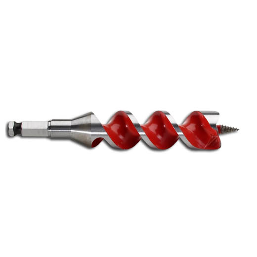 The Milwaukee® 1-1/8 in. x 6-1/2 in. auger bit features double wing spurs for fast, clean holes in wood. Designed with electricians, plumbers, utilities and other trades in mind, Milwaukee auger bits are impact-rated, so they're strong enough for a v...