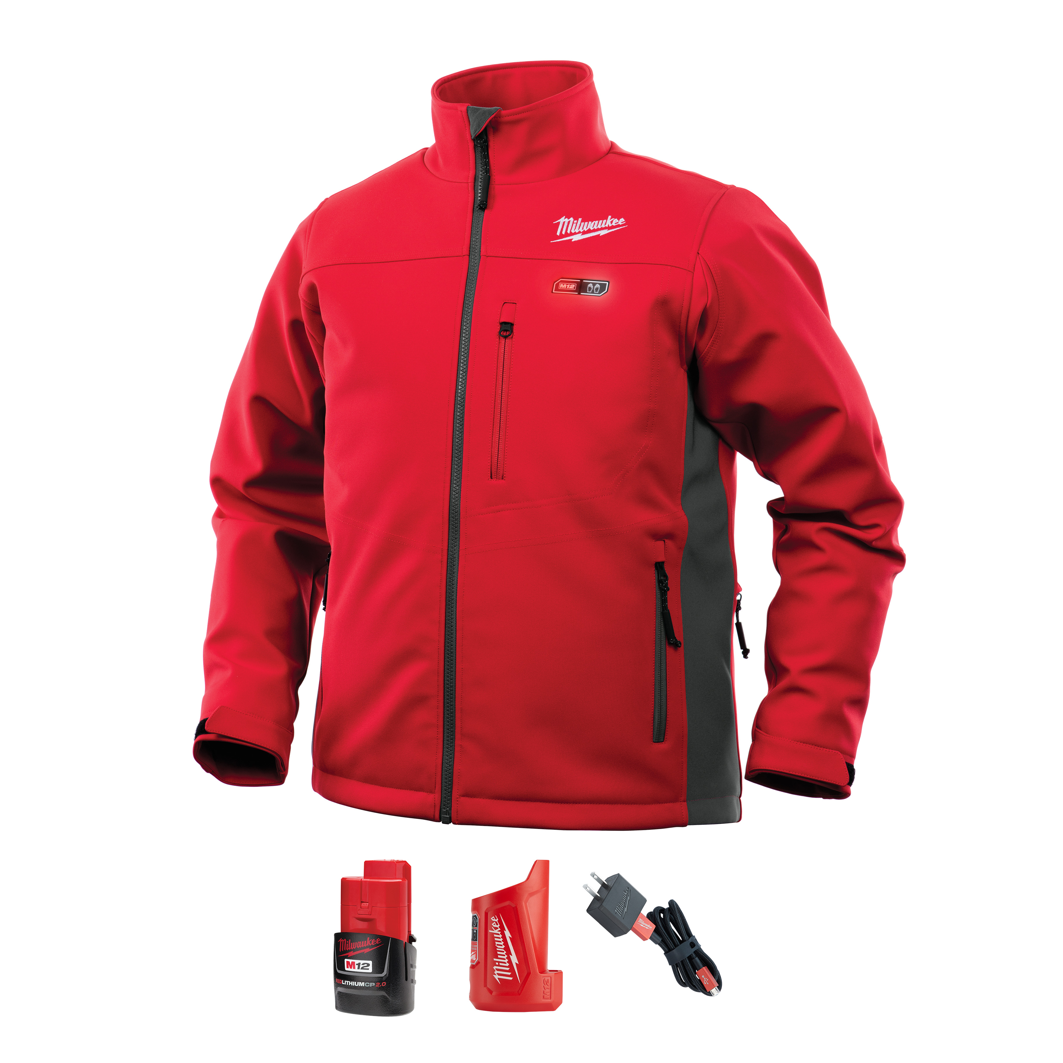 Powered by M12™ REDLITHIUM™ battery technology, Milwaukee® M12™ heated ToughShell™ jackets use carbon fiber heating elements to create and distribute heat to the chest, back, and front hand pockets. A one-touch LED controller allows users to select from three heat settings, delivering ideal heat for any environment. The new quick-heat function allows users to feel heat 3X faster than previous jackets and market competitors. For use in abrasive environments, ToughShell™ stretch polyester delivers 5X longer life than previous QuietShell jackets, and provides wind and water resistance to survive the elements. 22392