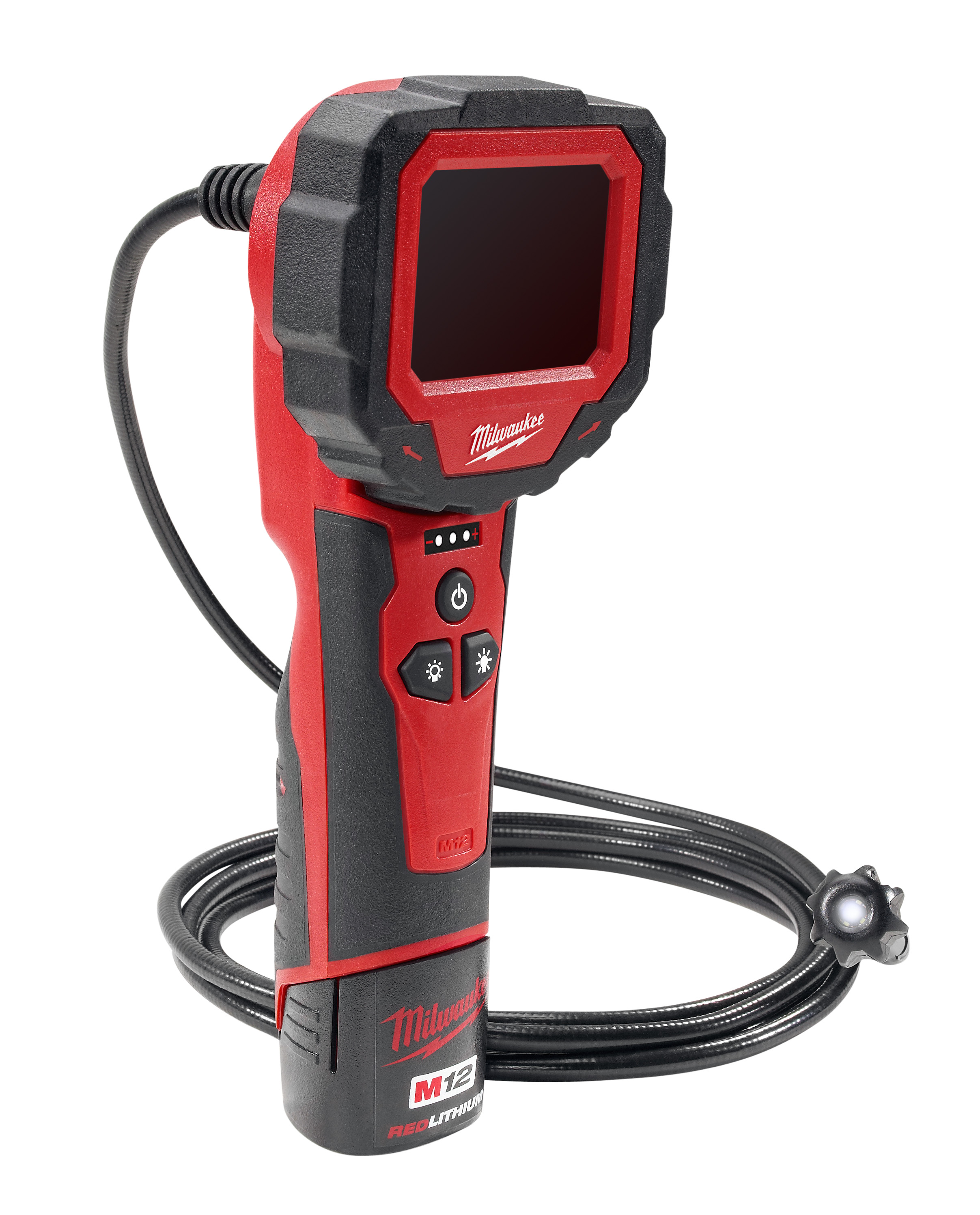 2314-21 045242268054 The Milwaukee 2314 - 21 M-Spector 360™ rotating inspection scope features a ground-breaking rotating display enabling the user to orient the image without having to fight the cable. With a dense 640 x 480 digital image sensor and 4 LED lights, the M-Spector 360™ delivers best in class image quality without shadows or glare. Understanding the need to inspect at greater distances and around corners, the 2314 - 21 M-Spector 360™ features a 9 ft. cable with a pipe guide. Now the user can enjoy easy pipe navigation without the need for extensions. The larger 2.7 in. LCD display and 9 mm aluminum head provide easy viewing in the tightest of spaces, while optional accessories that attach to the cable head add to the versatility. With unmatched image control, clarity and brightness, the Milwaukee 2314 - 21 M-Spector 360™ delivers a unique solution to improve the productivity of any professional.