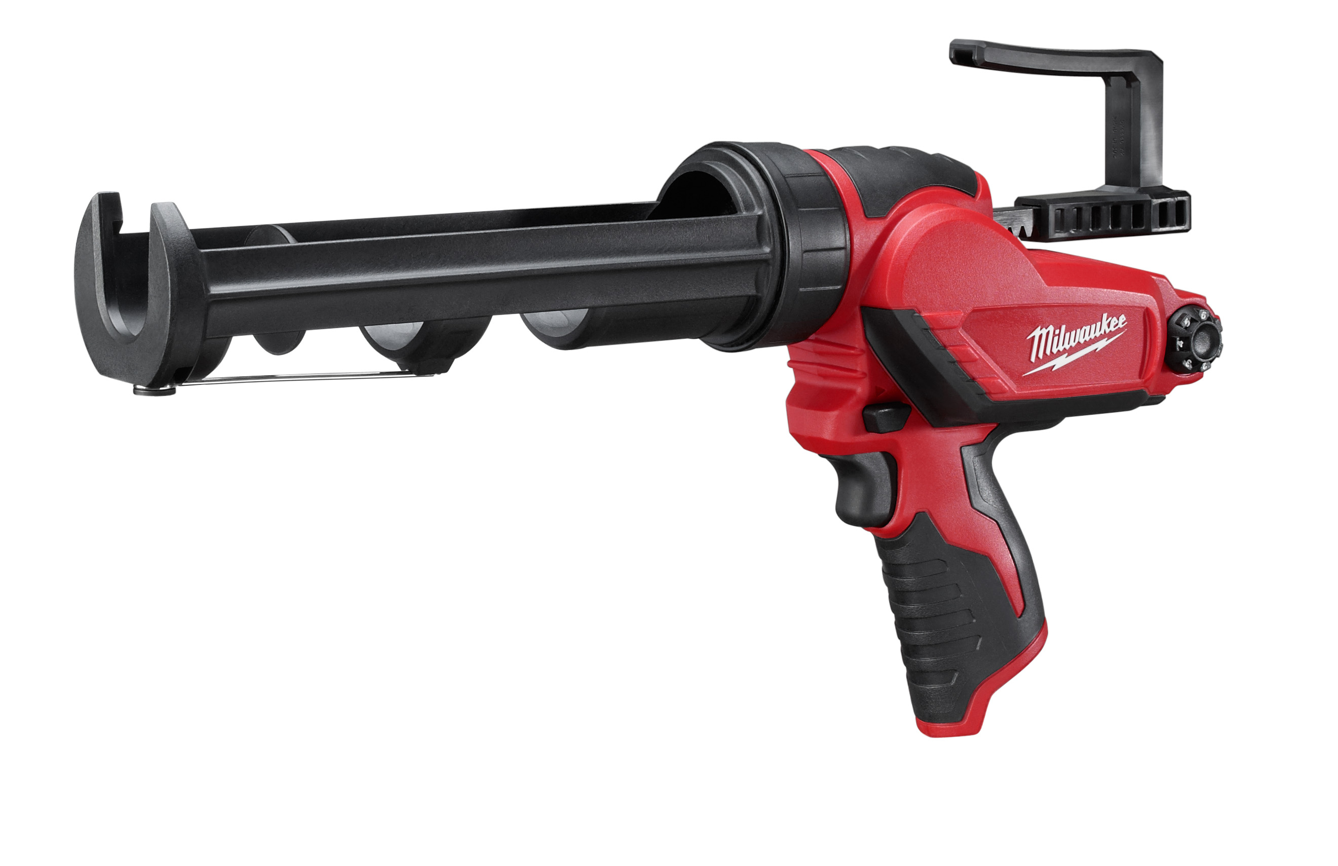 Milwaukee’s new M12 caulk and adhesive gun is the most compact and lightest weight cordless powered caulk gun on the market. Designed to be the ideal hand tool replacement, the M12 caulk gun is optimized for use with common construction sealants and adhesives. Powered by the M12 Red Lithium™ battery technology, the tool will dispense up to 150 10 oz tubes of building sealant on one charge.