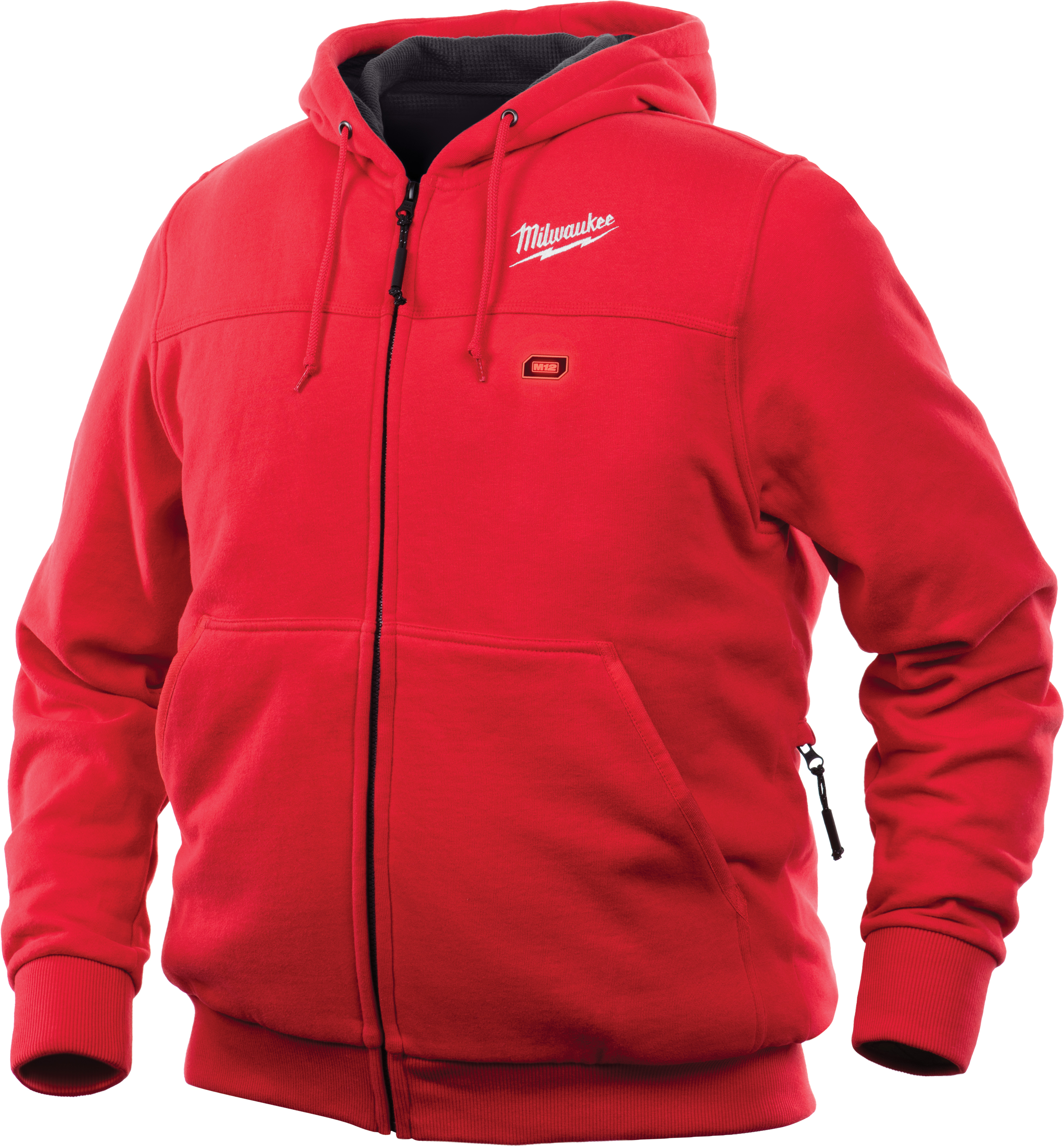 302R-20XL 045242524167 Powered by M12™ REDLITHIUM™ battery technology, Milwaukee® M12™ heated hoodies use carbon fiber heating elements to create and distribute heat to the chest and back. A one-touch LED controller allows users to select from three heat settings, delivering ideal heat for any environment. The new quick-heat function allows users to feel heat 3X faster than previous hoodies and market competitors. Combining a durable cotton/polyester exterior with a waffle weave thermal lining, the hoodie provides a versatile three-season solution to keep heat in and allow users to shed bulky layers.