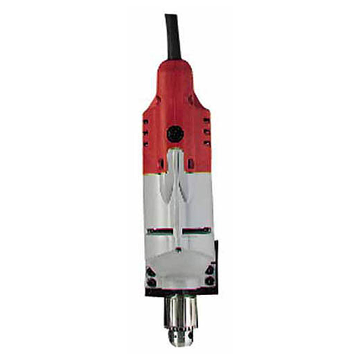 4253-1 045242013104 Lightweight with ample power, the 1/2 in. electromagnetic drill press motor is ideal for drilling small holes into steel. At just 8 Lbs., this lightweight 6.2 amp motor still provides plenty of power to deliver 600 RPM and produce up to 1650 Lbs. of drill point pressure with a 1 in. steel plate. This unit features a 1/2 in. chuck for fast and easy bit changes while eliminating slippage and breakage. The dual-mount gear case with reverse mount permits tight quarter drilling. Use with the 4202 fixed position base (sold separately) for best results.