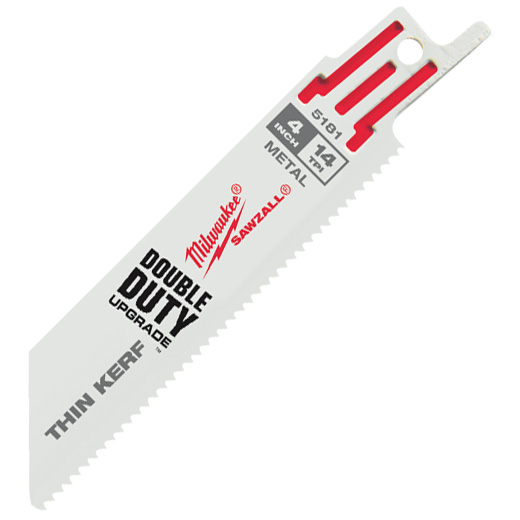 THE TORCH™ metal-cutting blades with the Double Duty Upgrade™ feature a tooth form optimized for the longest life and maximum durability. Tough Neck™ is engineered to protect against tang breakage and delivers the strongest SAWZALL® blade tang on the market. Grid Iron™ features a stamped honeycomb pattern throughout the body of the blade that greatly increases the rigidity of the blade, making it the stiffest metal cutting SAWZALL® blade on the market. These blades are ideal for making tough, straight cuts.