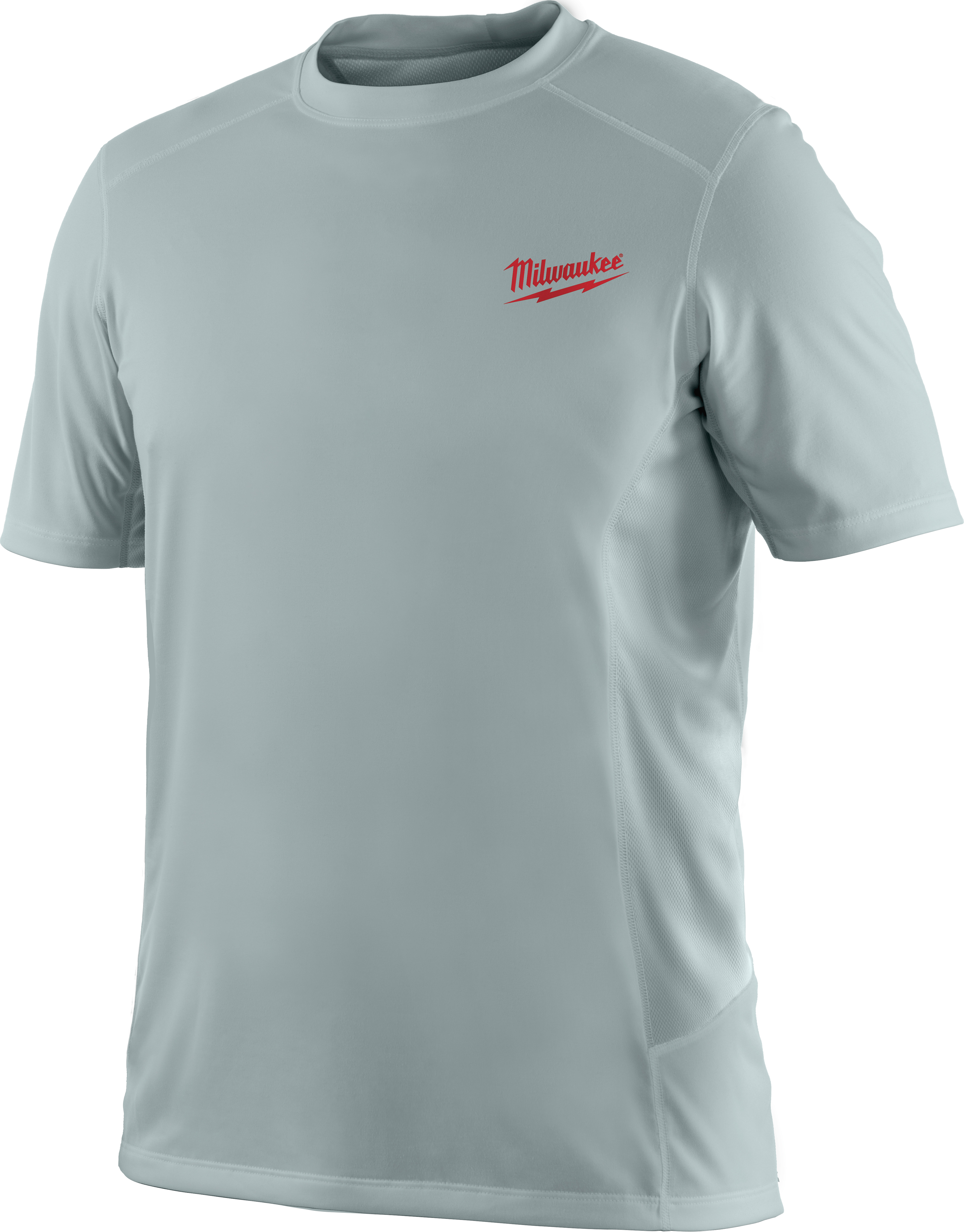 Milwaukee® WorkSkin™ Performance shirts are designed for tradesmen that need their next-to-skin layer to dry fast, keep them cool, and protect them from the sun in hot, summertime working conditions. Unlike cotton or standard wicking shirts, Milwaukee® WorkSkin™ performance shirts utilize patented COOLCORE® fabrics to stay up to 30 percent cooler, wick moisture faster, and prevent uncomfortable saturation from sweat. The addition of fast wicking sweat zones underneath the arms and down the back help accelerate drying in high-sweat areas. Made with fabrics that resist pilling and snagging from repeated daily use, Milwaukee® WorkSkin™ performance shirts stay dry and stay cool to reduce fatigue from the hard work in the heat. 15684