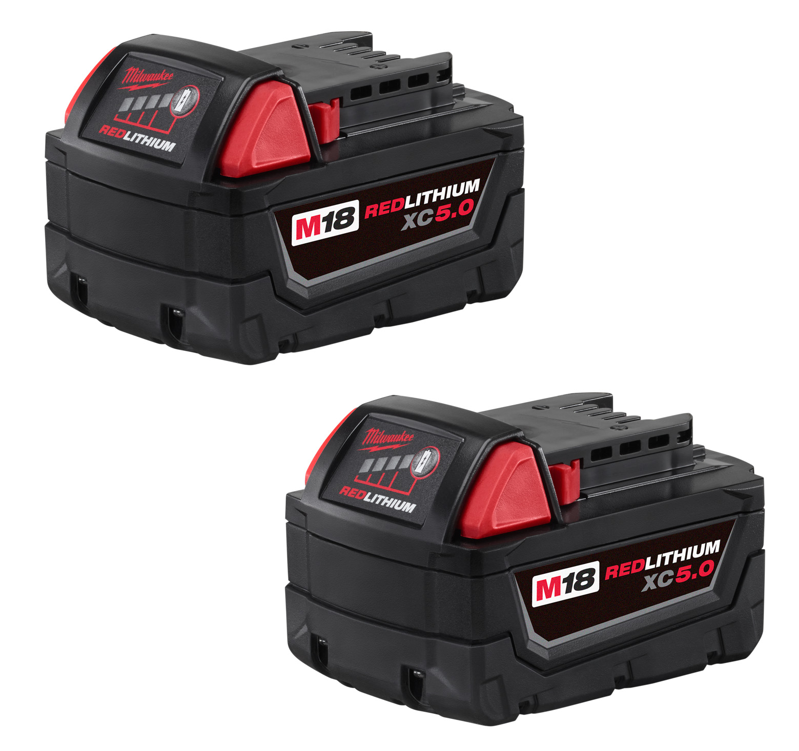 Delivers up to 2.5X more run-time than standard lithium. Provides more delivered energy than any 18 V pack on the market. Delivers up to 20% more power than standard lithium. Faster application speed & increased application range. Provides more work over the life of the pack than any 18 V pack on the market. REDLITHIUM™ Protection prevents pack failure from vibration or drops, routes water away from critical components and out of the pack, minimizes heat to extend run-time & life, operates below -18C/0F. Forward and backward compatible with 60+ M18™ tools.