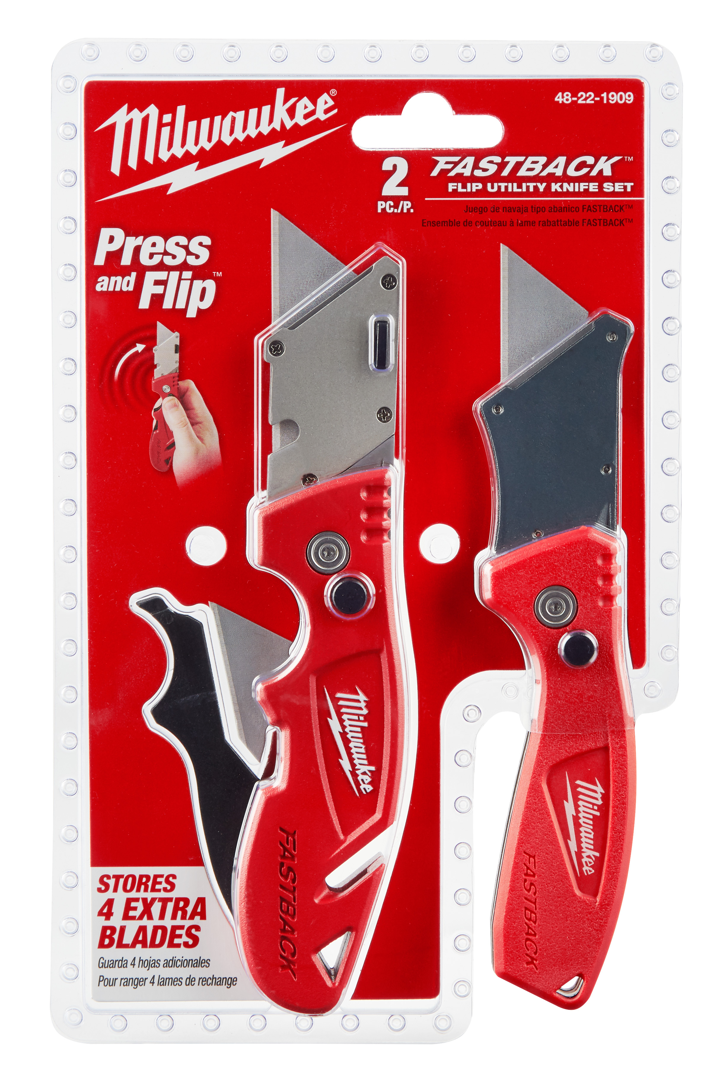 Milwaukee 48221909 2Piece FASTBACK™ Flip Utility Knife Set