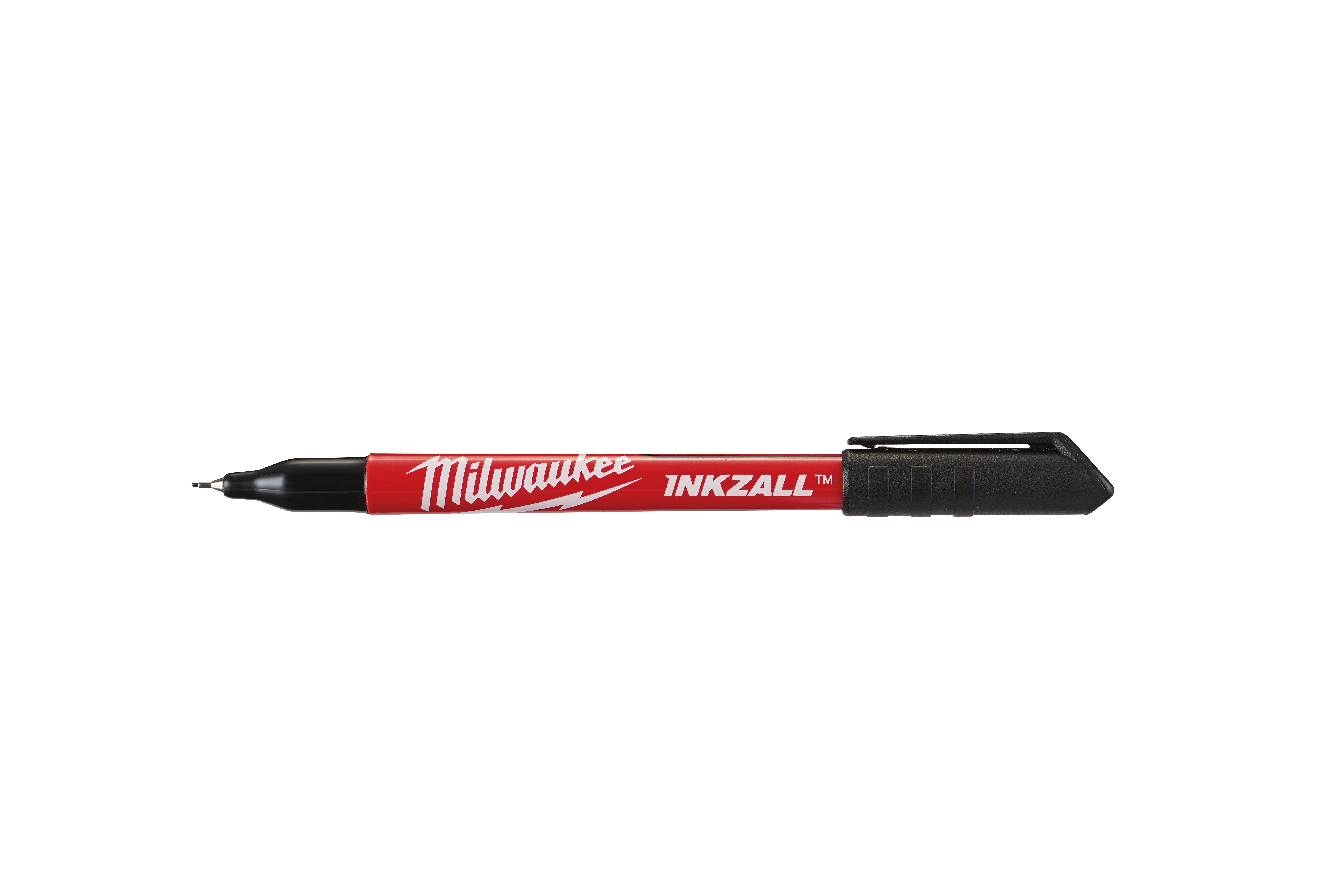 48-22-3160 045242479788 Milwaukee INKZALL™ ultra fine point pens are optimized for jobsite conditions and deliver sharp, precise lines. The durable ultra fine point tip delivers a 0.5 mm line for precise writing and labeling. Bleed resistant ink drys quickly and resists smears. 72 hour cap-off life delivers extended performance and use. An integrated pocket clip enables easy carry and storage.