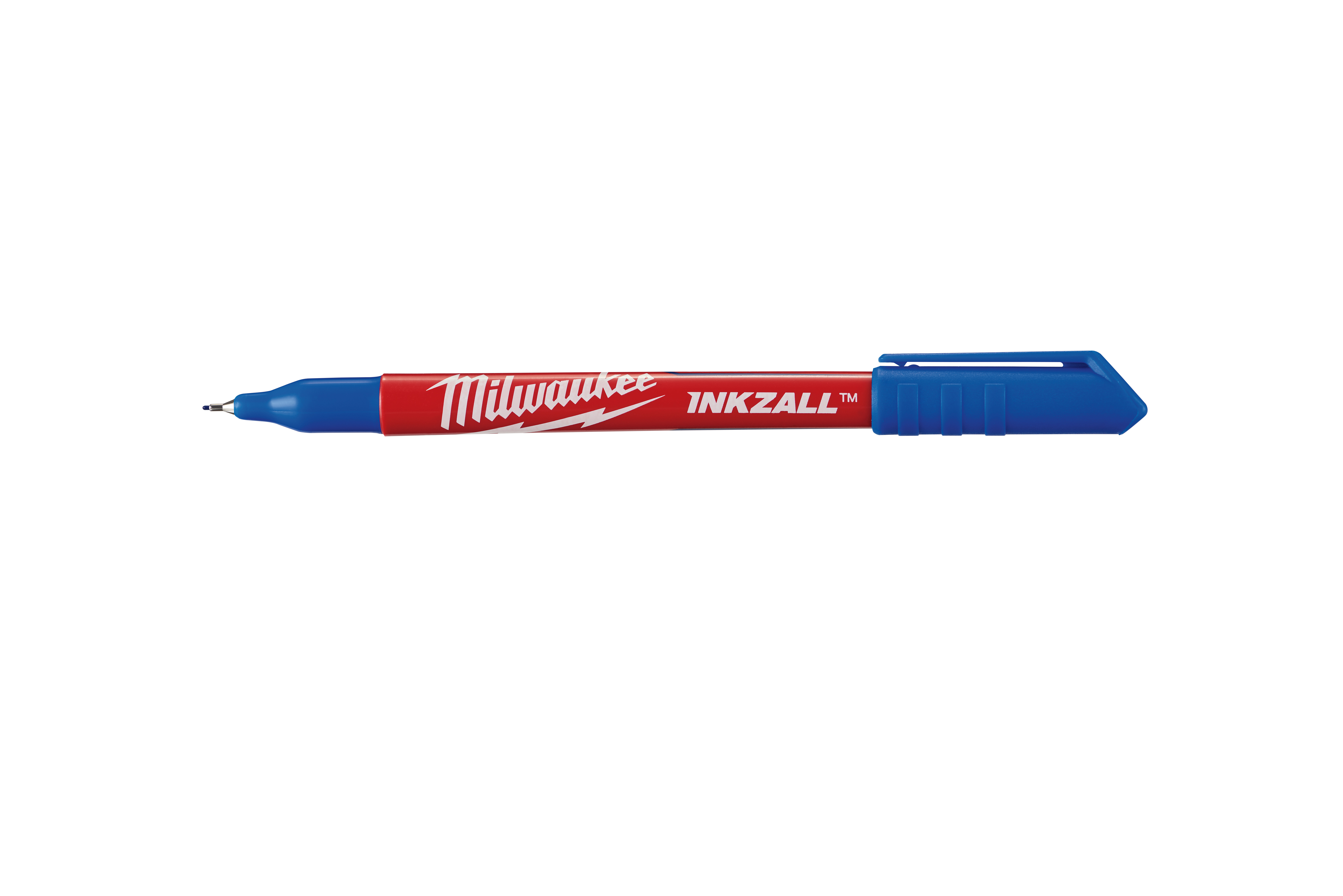 48-22-3162 045242479801 Milwaukee INKZALL™ ultra fine point pens are optimized for jobsite conditions and deliver sharp, precise lines. The durable ultra fine point tip delivers a 0.5 mm line for precise writing and labeling. Bleed resistant ink drys quickly and resists smears. 72 hour cap-off life delivers extended performance and use. An integrated pocket clip enables easy carry and storage.