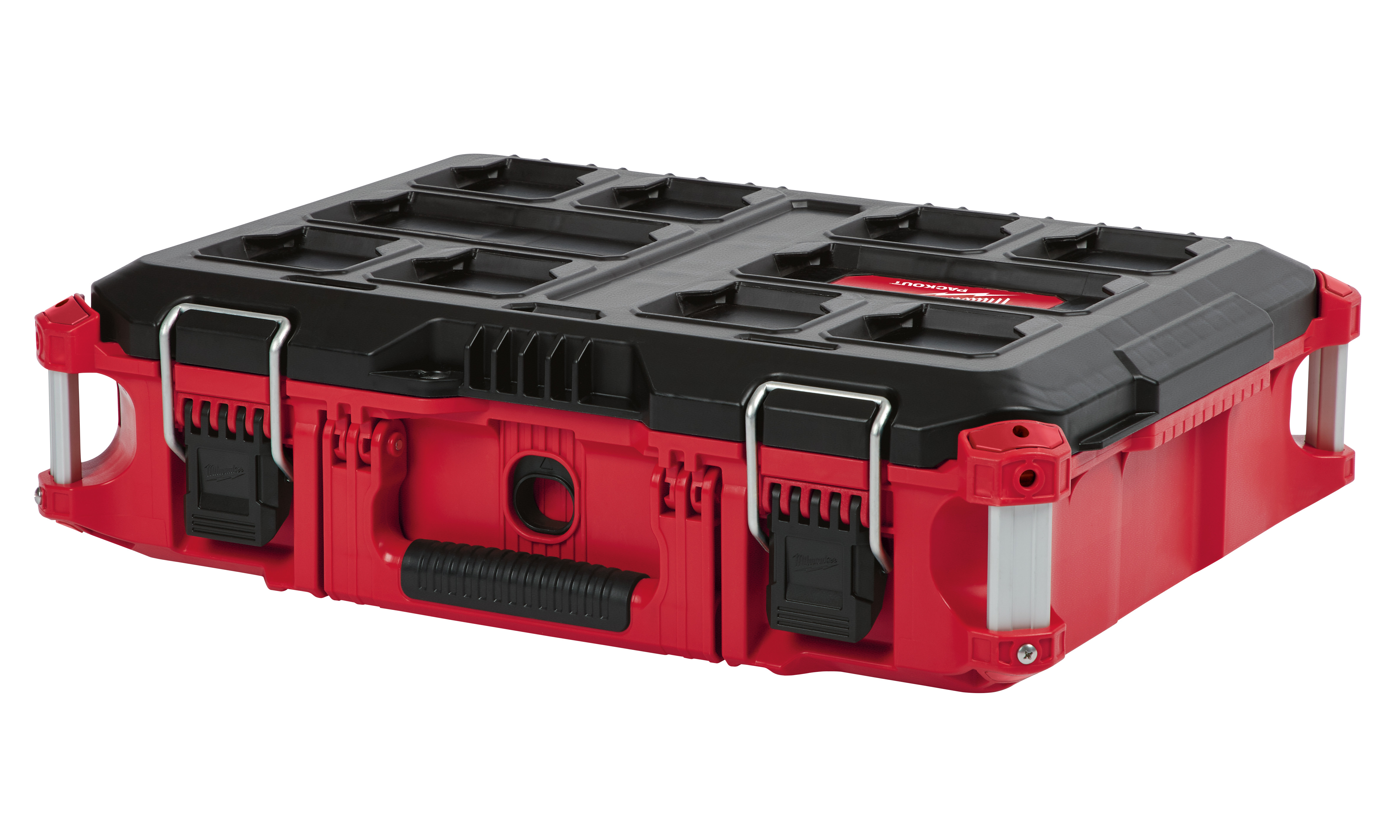 Part of the industry’s most versatile and most durable modular storage system, the Milwaukee PACKOUT™ tool box is constructed with impact resistant polymers and metal reinforced corners to provide up to 75 lbs of weight capacity and ultimate durability in harsh jobsite conditions. Featuring an IP65 rated weather seal to keep out rain and jobsite debris, and integrated organizers bins, the Milwaukee PACKOUT™ tool box is the fully compatible with all Milwaukee PACKOUT™ modular storage products.