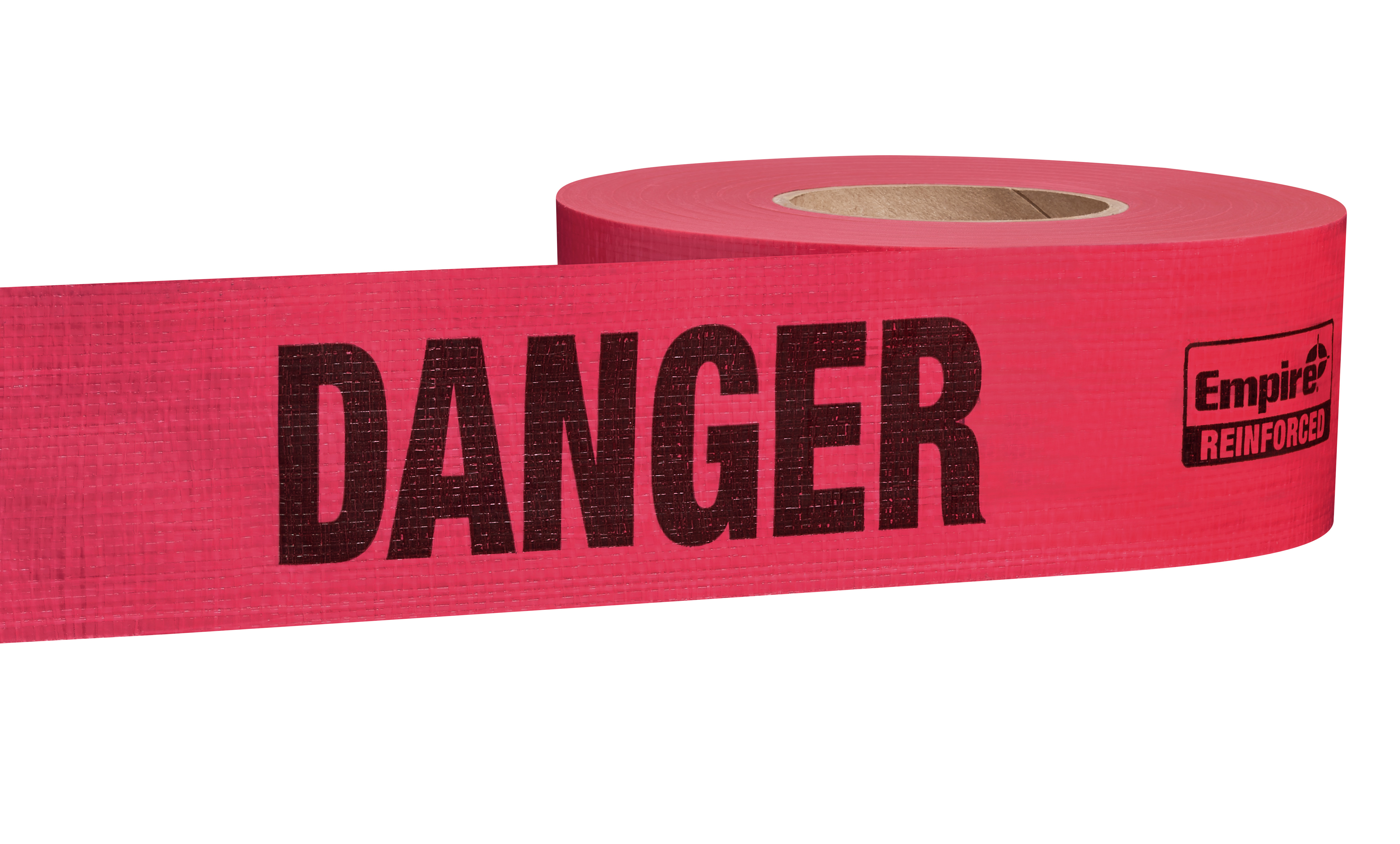 DuraGuard woven premium reinforced barricade tape is used for setting off areas under construction, parking lot sections, or dangerous areas that require warnings. Brightly colored with bold, black message in 2 in. letters on red tape. Empire 77-0604 danger tape is durable and reusable to keep sites safe. Barricade tape is used by professionals in law enforcement, safety, construction, painting, mining, hardware and utilities. This warning labeled tape utilizes a disposable, economical marking solution to ensure that all necessary caution warnings are given. We ensure its consistency by using virgin resigns to ensure longest lasting/most durable tape available. The cross-woven reinforced polyethylene is 16 times stronger than regular barricade tapes and long distances between tie points are no problem for this barricade tape.