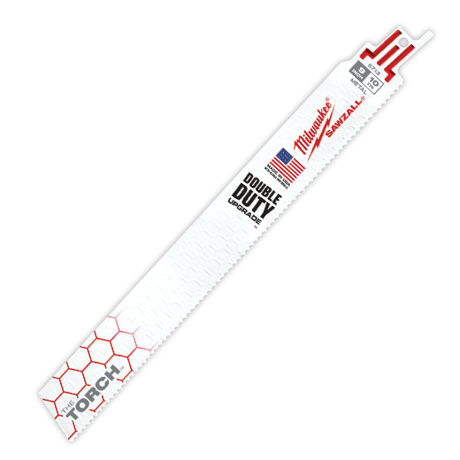Milwaukee® 48-00-5713 Sawzall® The Torch™ Demolition Straight Back Reciprocating Saw Blade, 9 in L x 1 in W, 10, Bi-Metal Body, Universal Tang