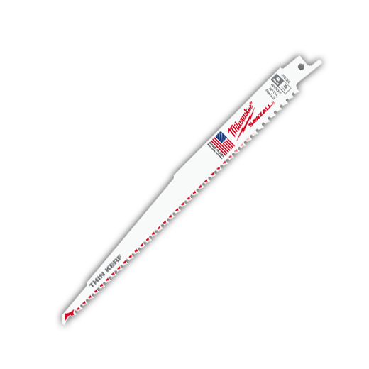Milwaukee® 48-00-5036 Sawzall® Heavy Duty High Performance Tapered Back Reciprocating Saw Blade, 9 in L x 3/4 in W, 5, Bi-Metal Body, Universal Tang