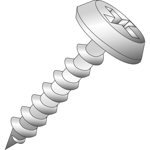 Product image for Cully 10707J 7 x 7/16" Pan Head Framing, Sharp Point Metal Piercing, Phillips, Black