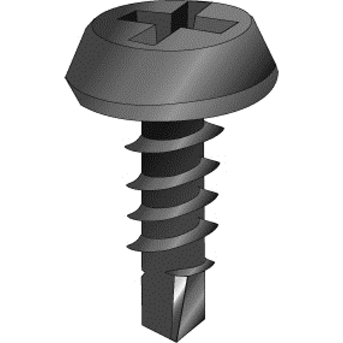 Product image for Cully 10708J 7 x 7/16" Pan Head Framing, Tek, Phillips, Black