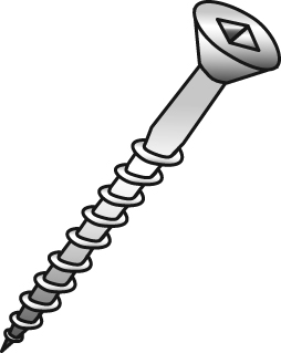 Product image for Cully 12610J 6 x 5/8" Wood Screws, Flat Head, Square Drive, Zinc, Jar