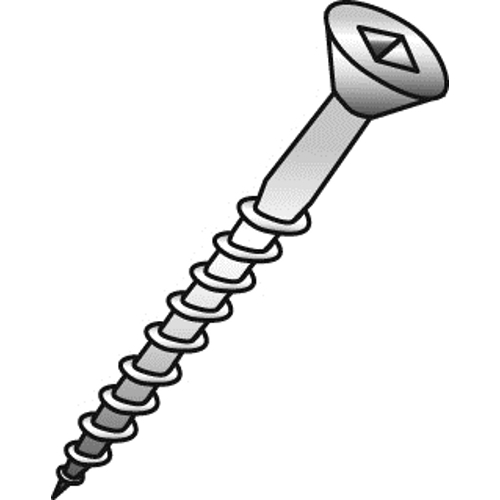 Product image for Cully 13048 10 x 3" Wood Screws, Flat Head, Square Drive, Zinc