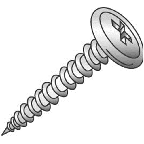 Product image for Cully 14817-6 8 x 1" Sheet Metal Screw, Wafer Head, Phillips, Zinc (500/jar)
