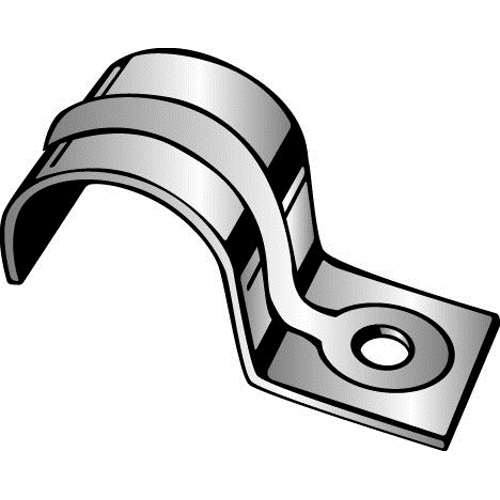 Product image for Minerallac 170 Jiffy Clip, One Hole Strap, Fits 1-1/4" Rigid/IMC Conduit & 1-1/2" EMT Conduit, Zinc Plated