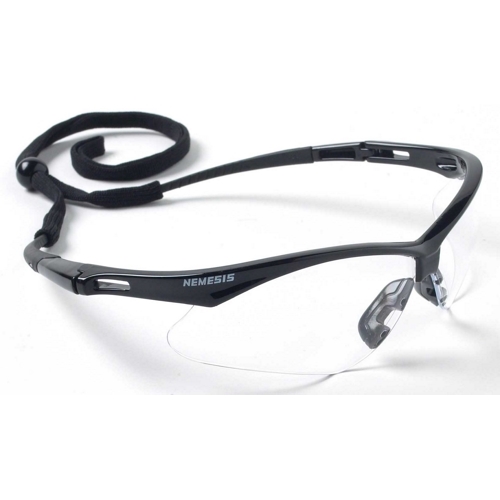 Product image for Cully 19804 Nemesis Safety Glasses, Black Frame with Clear Lens