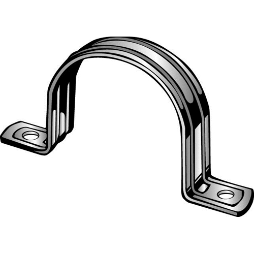 Product image for Minerallac 255 Two Hole Strap, Fits 1" EMT Conduit & SER Cable 3/0, Pre-Galvanized