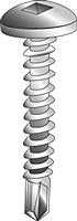 Product image for Cully 27010J 10 x 5/8" Tek Screws, Pan Head, Square Drive, Zinc