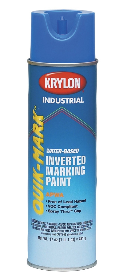 Product image for Cully 37465 Invert Paint, Fluorescent Caution Blue, Water Based, 20 oz