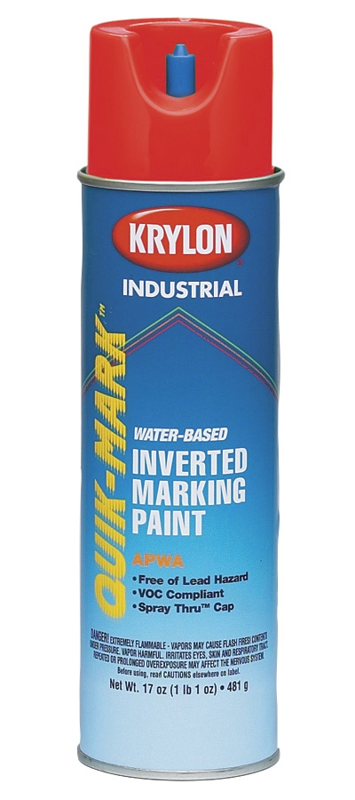 Product image for Cully 37681 Invert Paint, Fluorescent Safety Red, Water Based, 20 oz