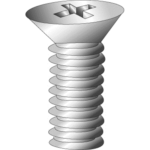 Product image for Cully 39541 6-32 Flat Head Machine Screw Kit, Slotted, Zinc