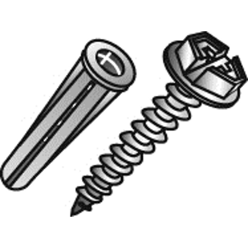 Product image for Cully 39911 #10 Hex Washer Head Red Conical Anchor Kit