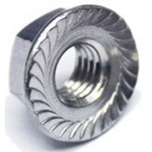 CULL 40480J 1/4-20 HEX SERTD FLANG NUT ZP