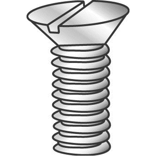 Product image for Cully 50316J 8-32 x 1" Machine Screws, Flat Head, Slotted, Zinc