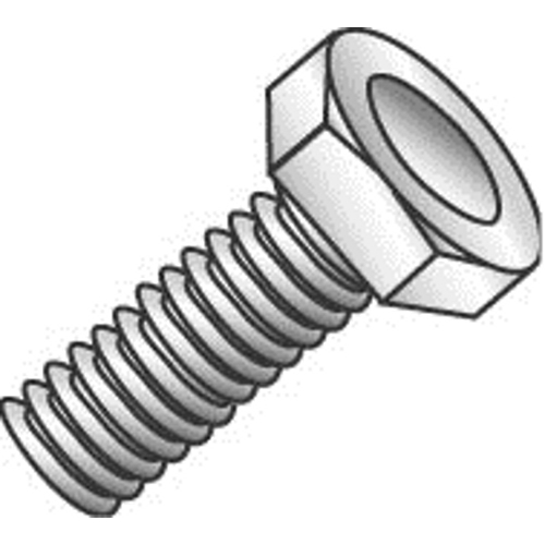 Product image for Cully 55024J 1/4-20 x 1-1/2" Hex Head Bolt, Grade 2, Partial Threaded, Zinc Plated, Jar