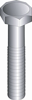 Product image for Cully 55224J 5/16-18 x 1-1/2" Hex Head Bolt, Grade 2, Partial Threaded, Zinc Plated, Jar