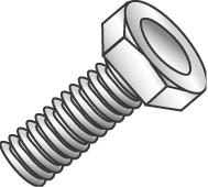 Product image for Cully 55826J 1/2-13 x 1-1/2" Hex Head Tap Bolt, Grade 2, Fully Threaded, Zinc Plated, Jar
