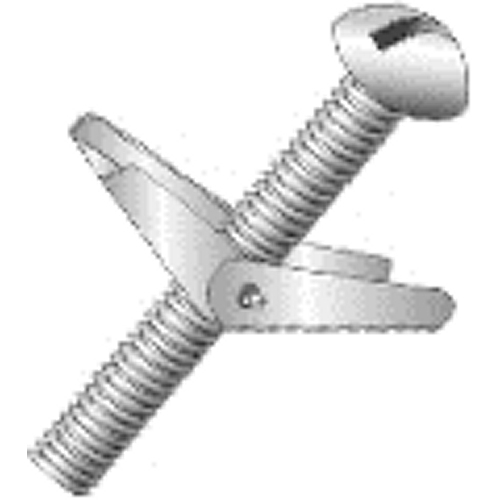 Product image for Cully 58680 3/8-16 x 5", Toggle Bolts and Wings, Round Head, Slotted, Zinc