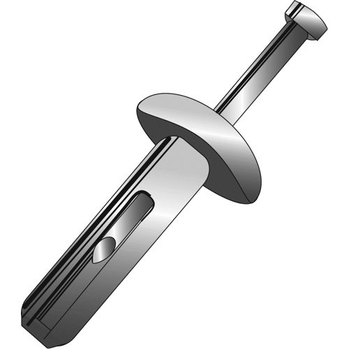 Product image for Cully 59016 1/4 x 1" Zamac Hammer Drive Nailin Anchors, Light Duty Concrete, Solid Brick or Block