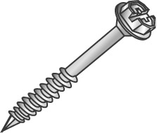 Product image for Cully 60320NDJ 1/4 x 1-1/4" Concrete Screws, Hex Washer Head, Slotted, Blue, Jar