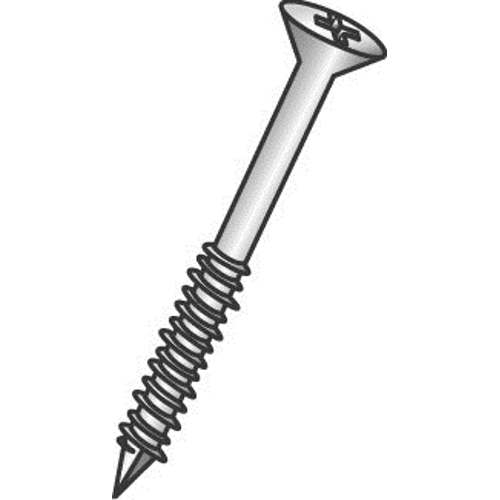 Product image for Cully 60564 3/16 x 4" Tapcon™ Concrete Screws, Flat Head, Starred, Blue