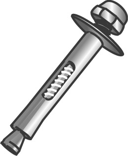 Product image for Cully 61640J 3/8 x 4" Sleeve Anchors, Medium Duty, Hex, Zinc Plated, Jar